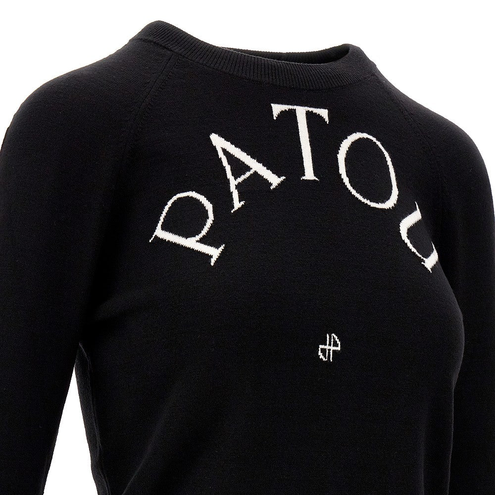 Jacquard logo crewneck sweater