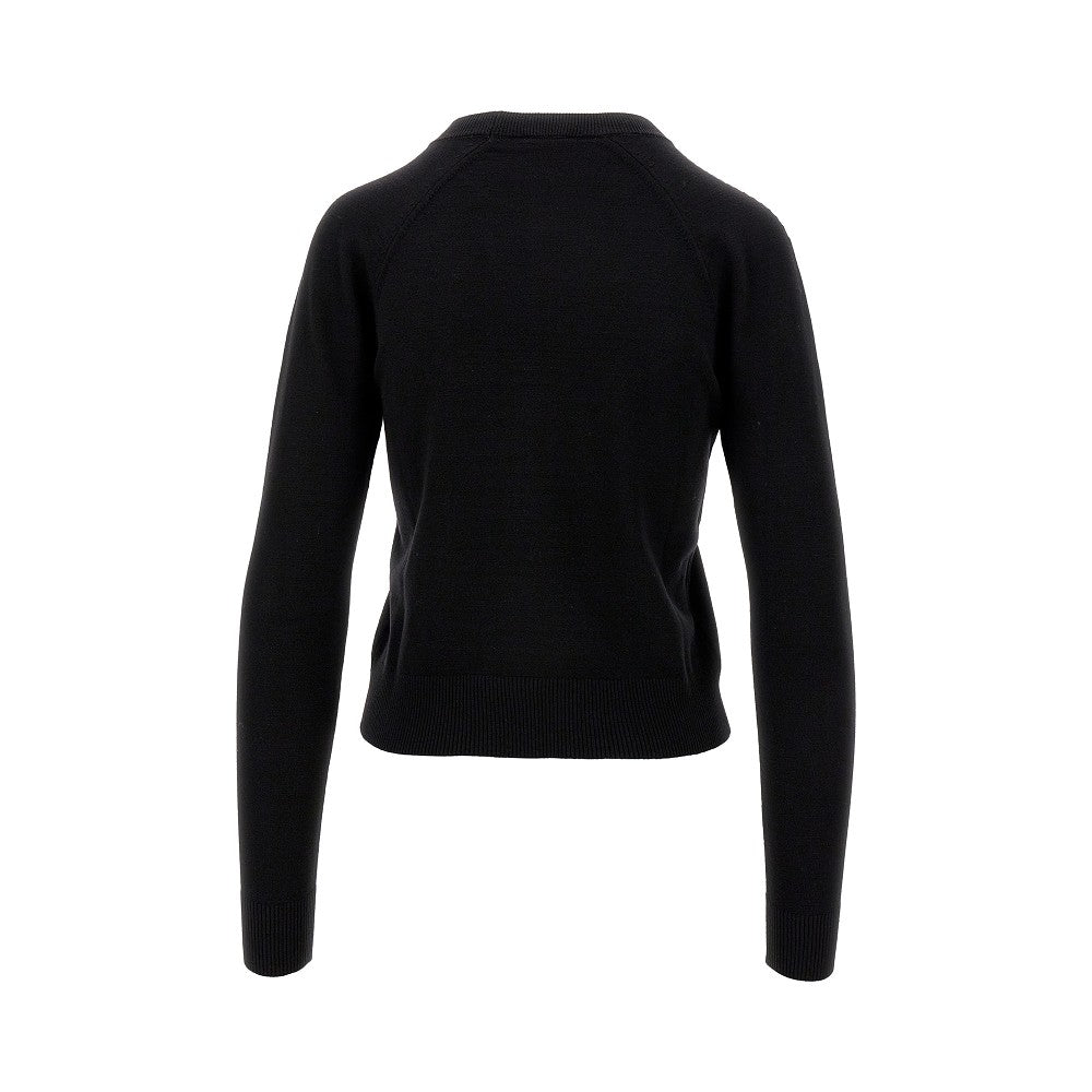 Jacquard logo crewneck sweater