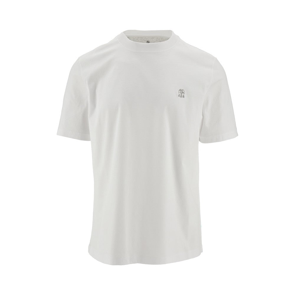 T-shirt con logo ricamato
