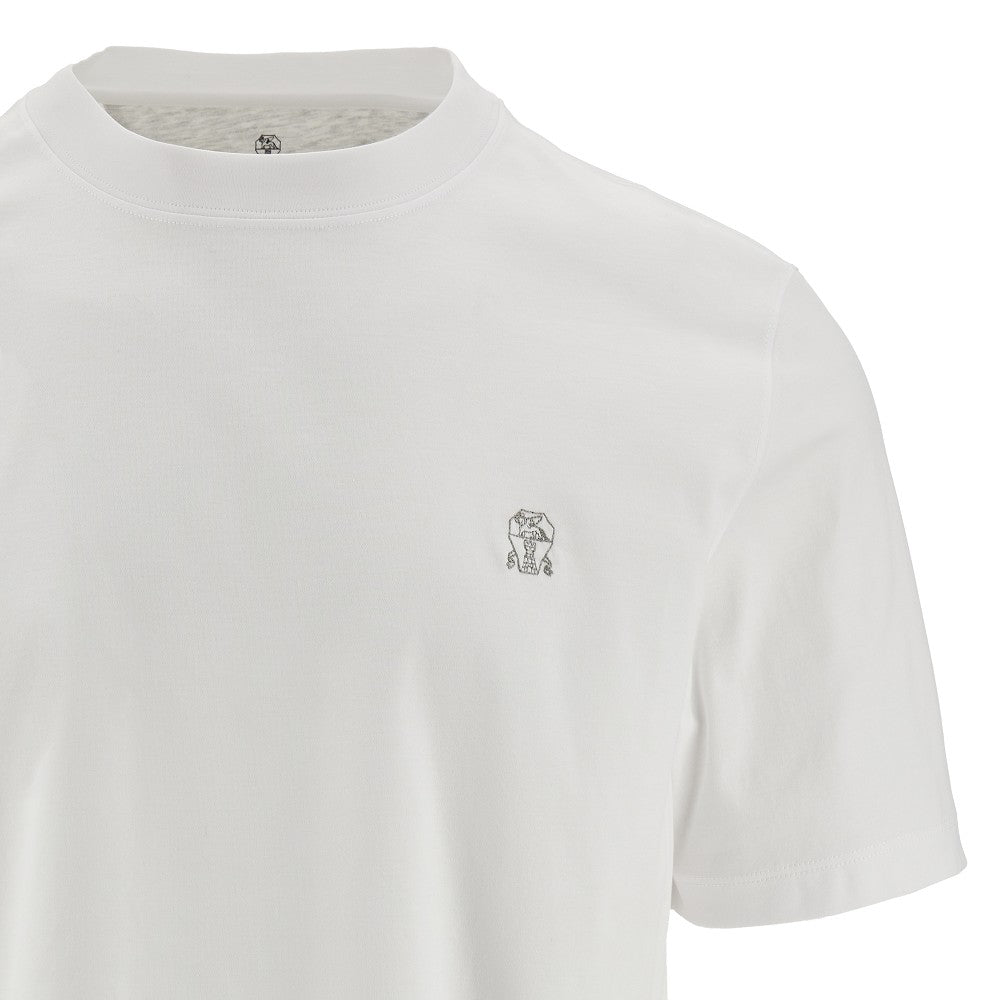 T-shirt con logo ricamato