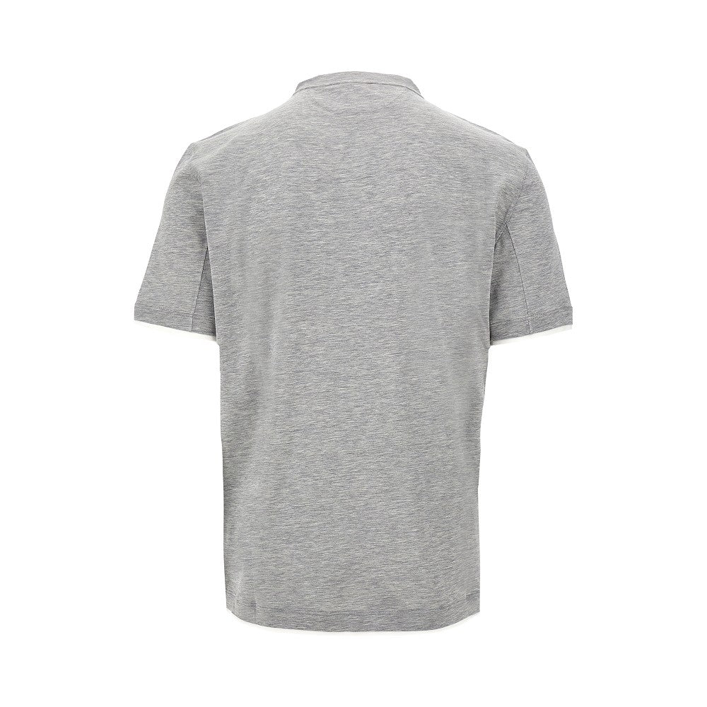 Faux Layering silk-blend T-shirt