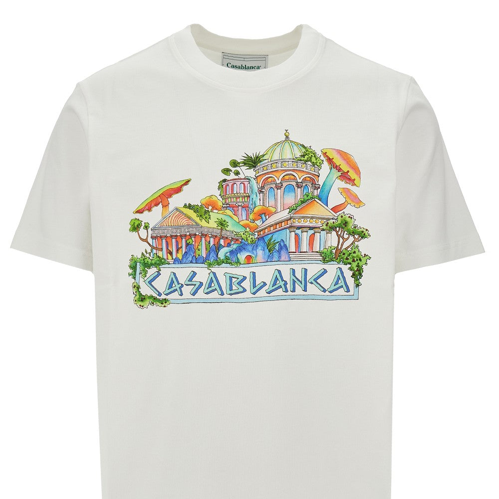 T-shirt con stampa 'The road to knowledge'