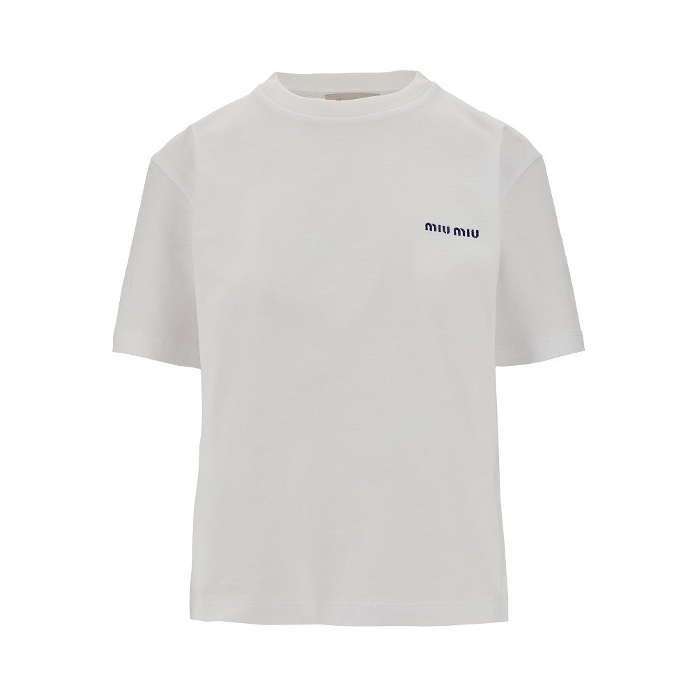 T-shirt con logo ricamato