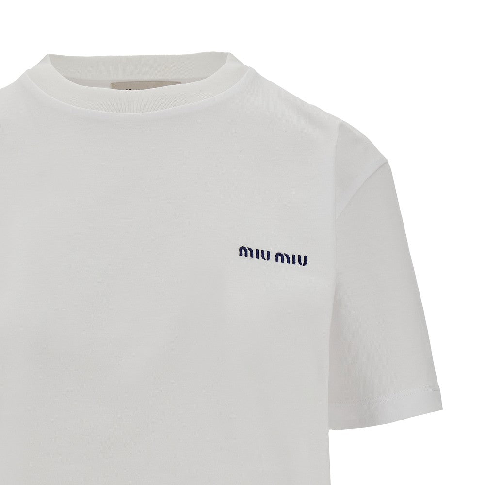 T-shirt con logo ricamato