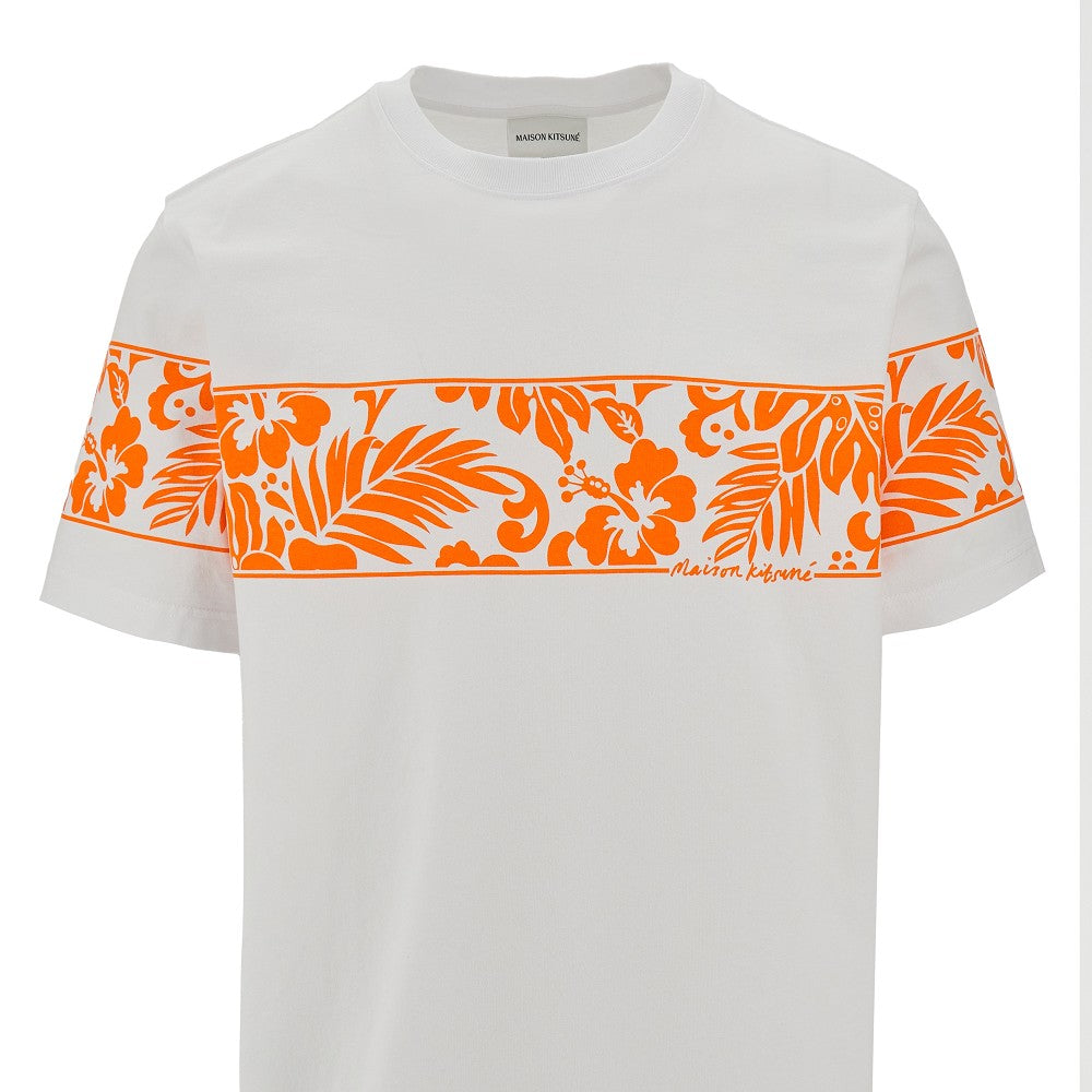 'Tropical Band' cotton T-shirt