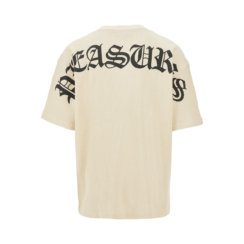 Waffle jersey T-shirt with logo print
