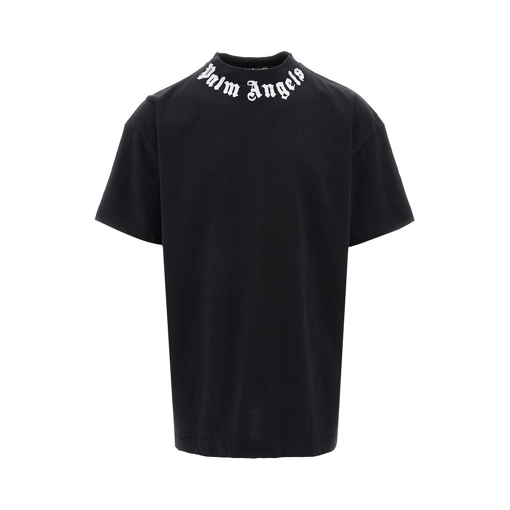 T-shirt con logo sul collo