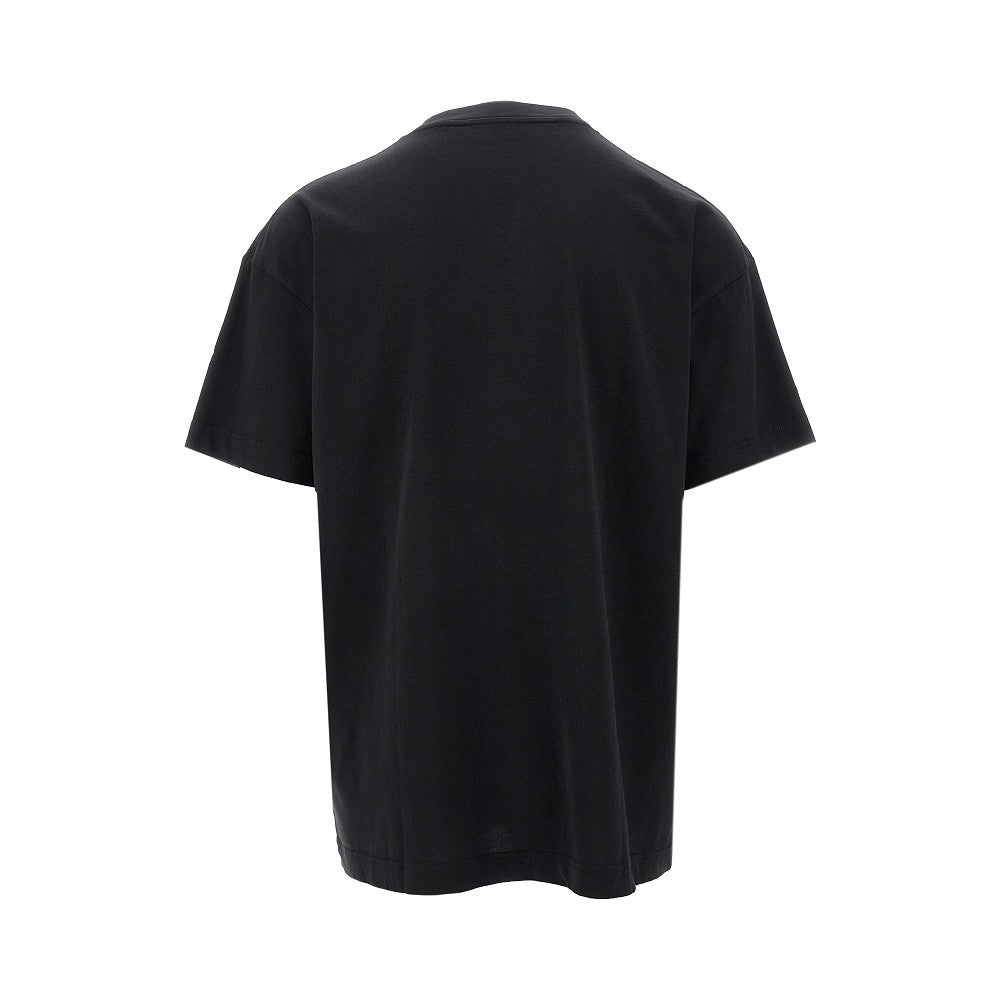 T-shirt con logo sul collo
