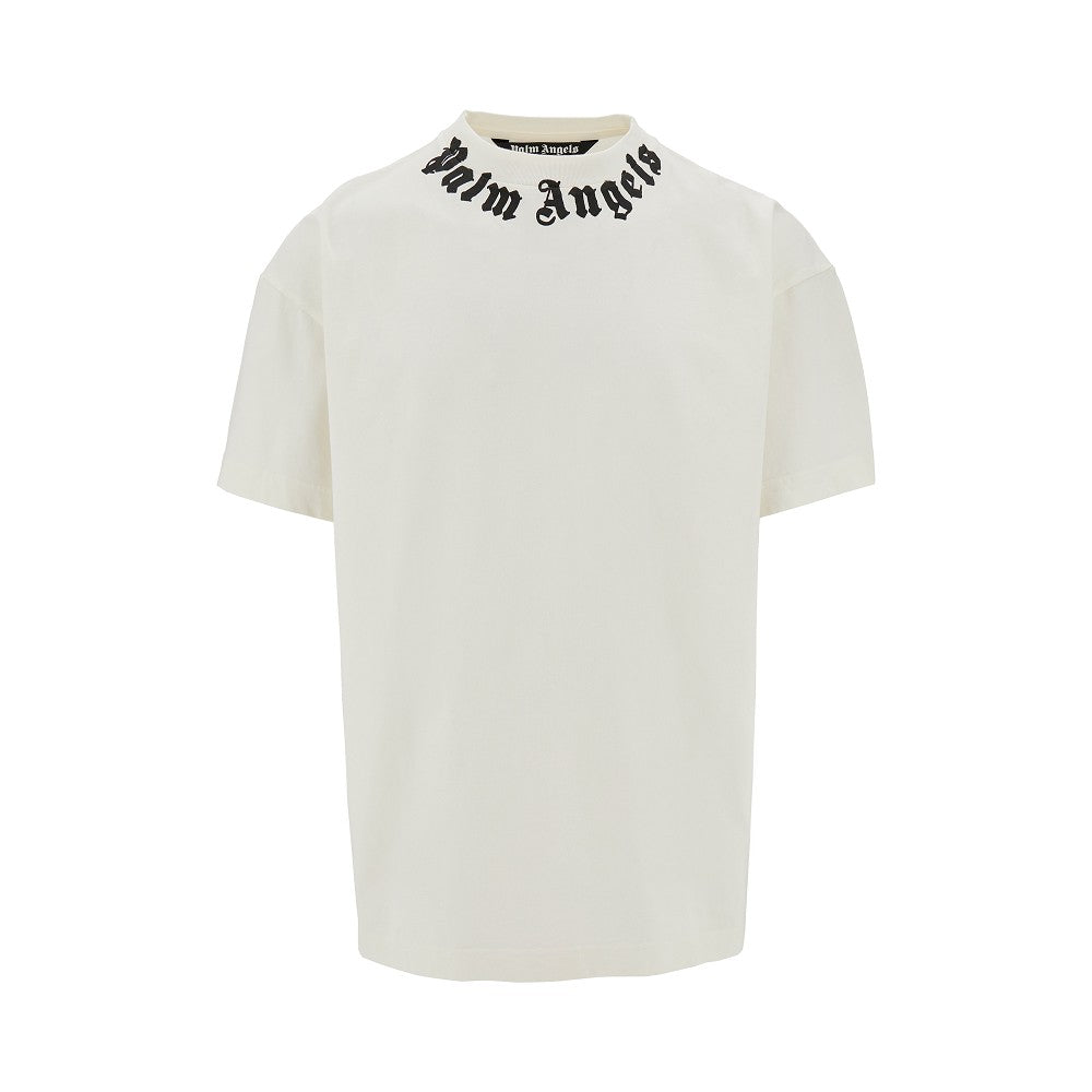 T-shirt con logo sul collo