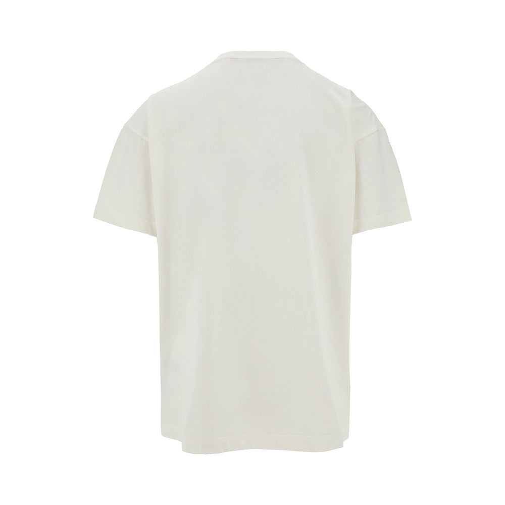 T-shirt con logo sul collo
