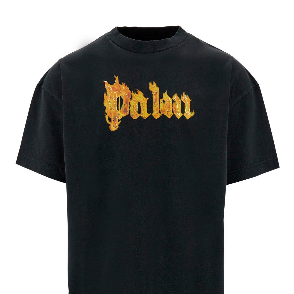 T-shirt con stampa Burning Logo