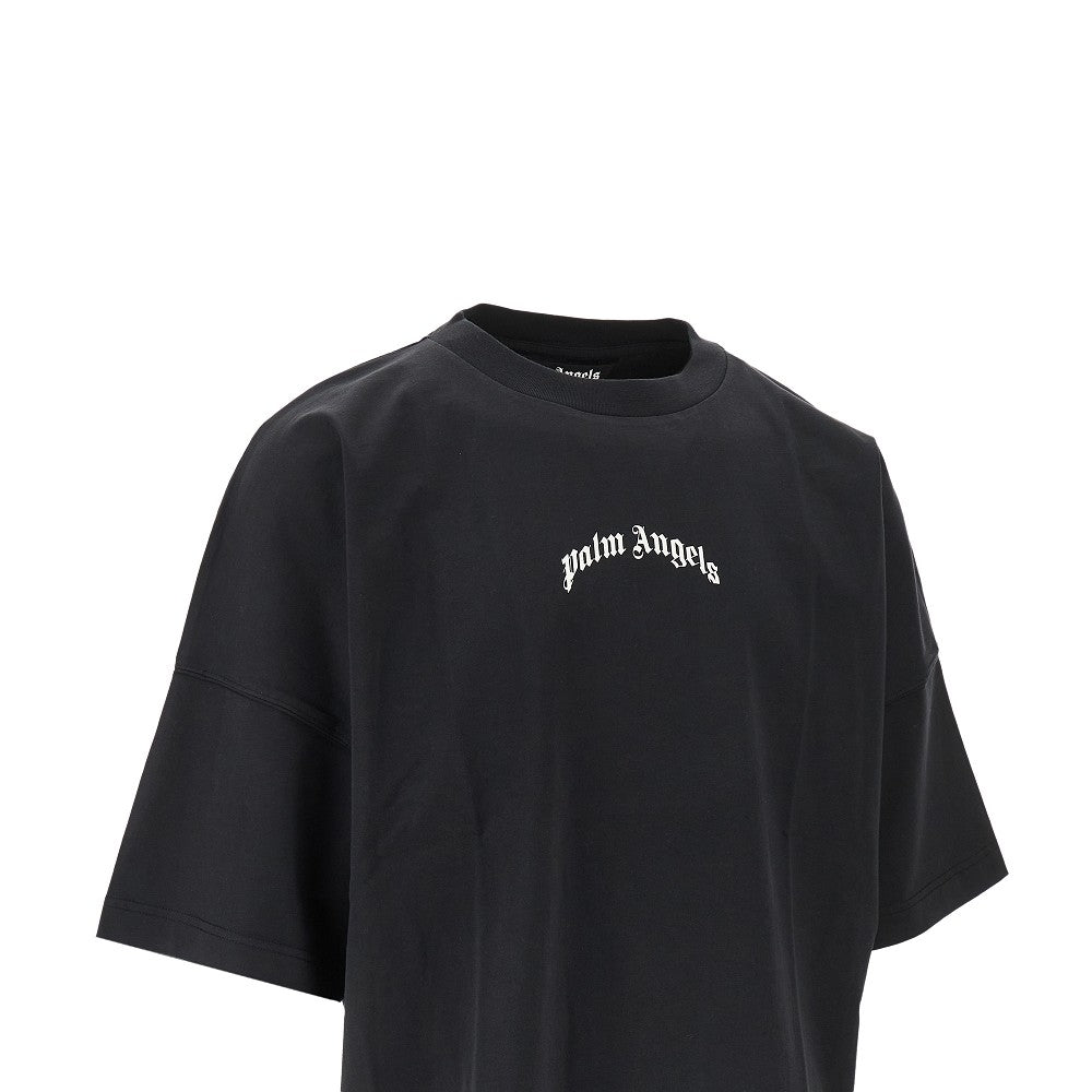 T-shirt oversize con stampa logo