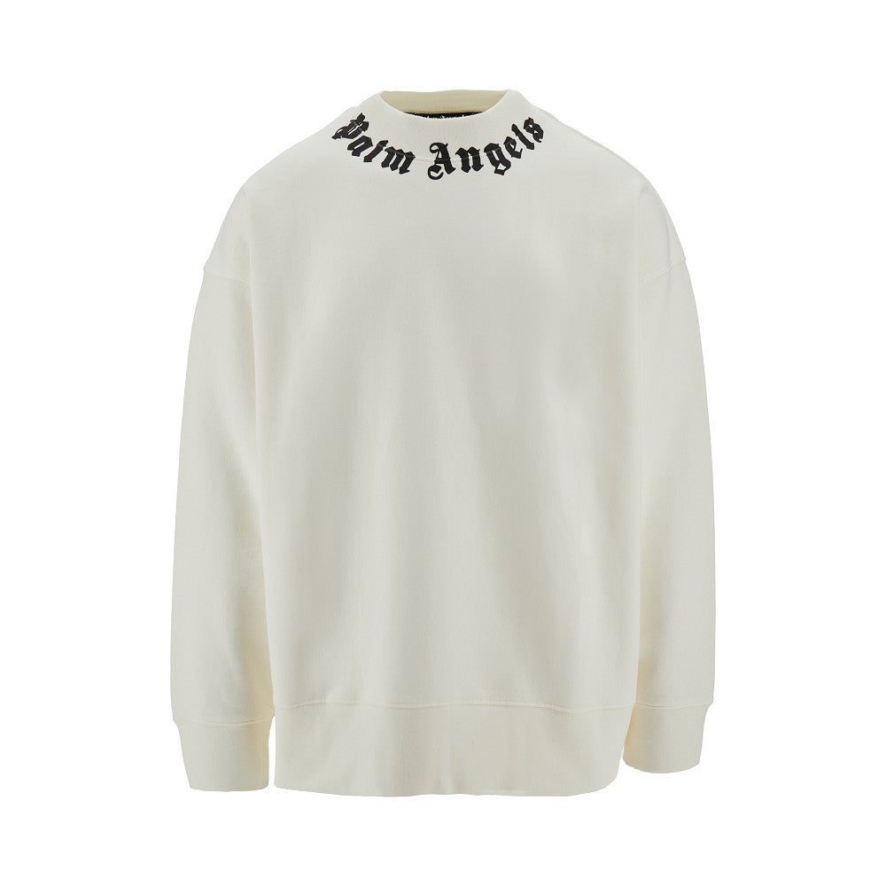 Neck logo print sweatshirt
