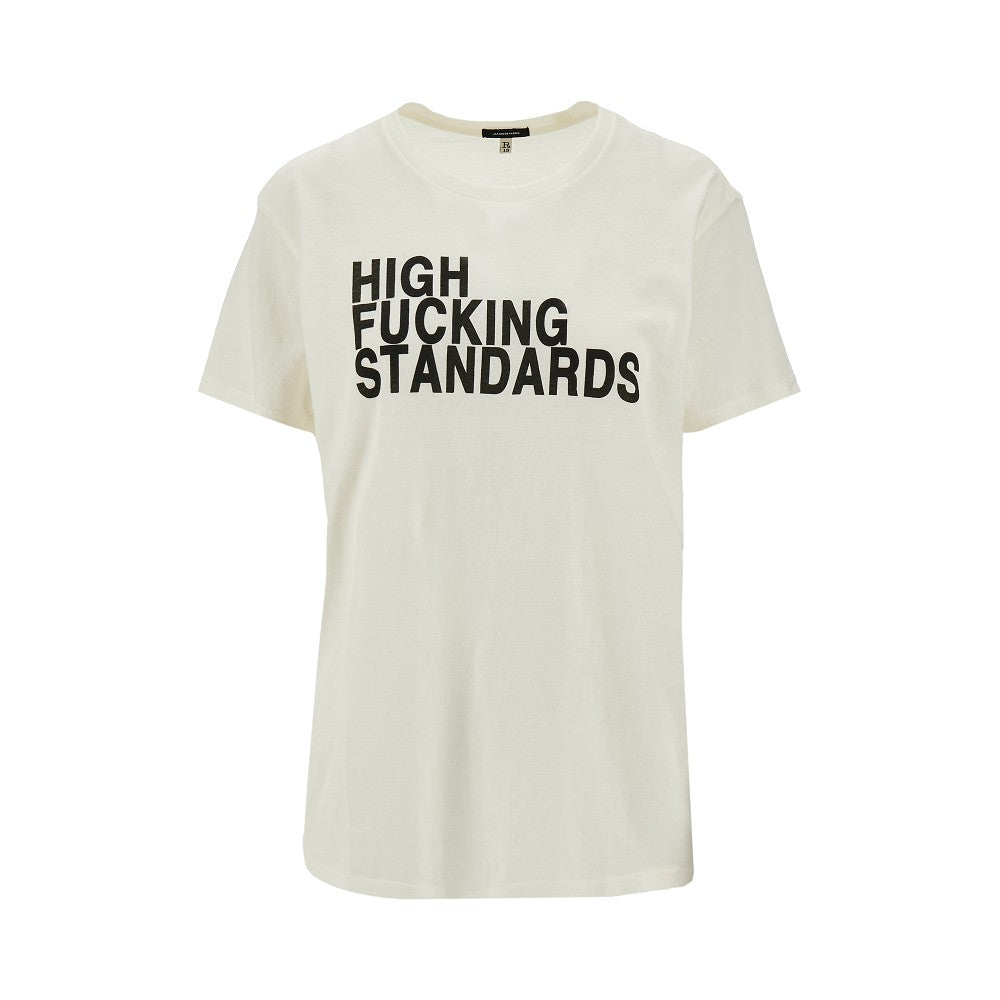 'High Fucking Standards' print T-shirt