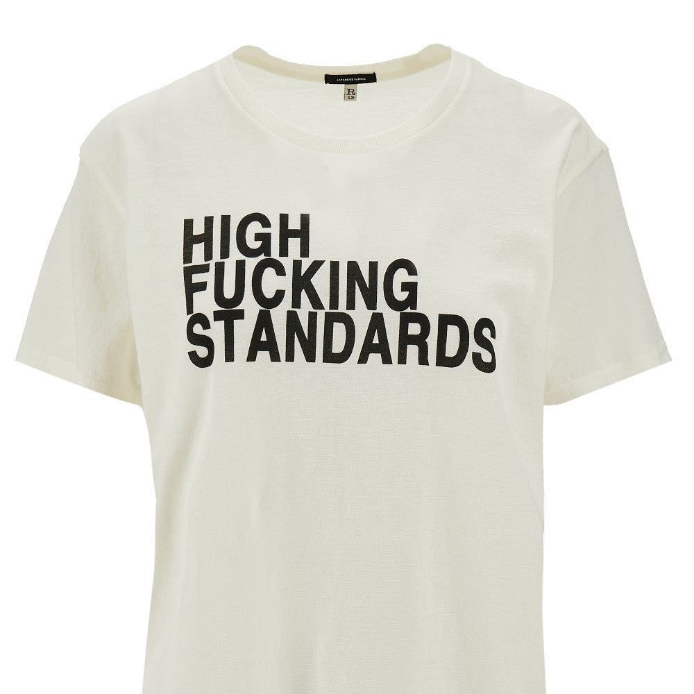 'High Fucking Standards' print T-shirt