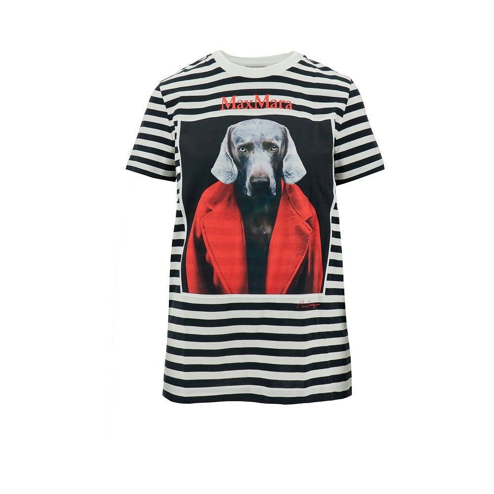 William Wegman print striped T-shirt