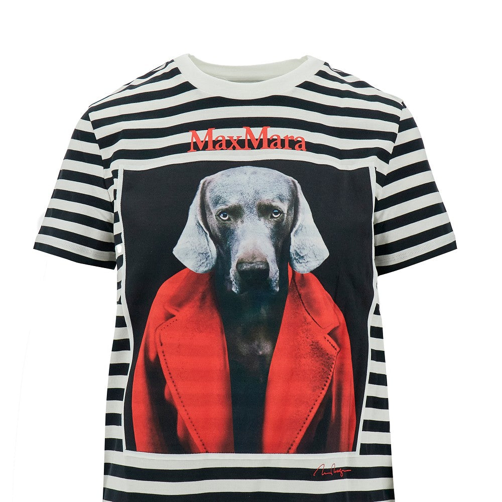 William Wegman print striped T-shirt