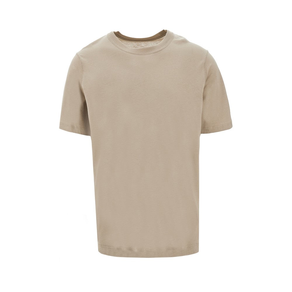 Lyocell and cotton T-shirt