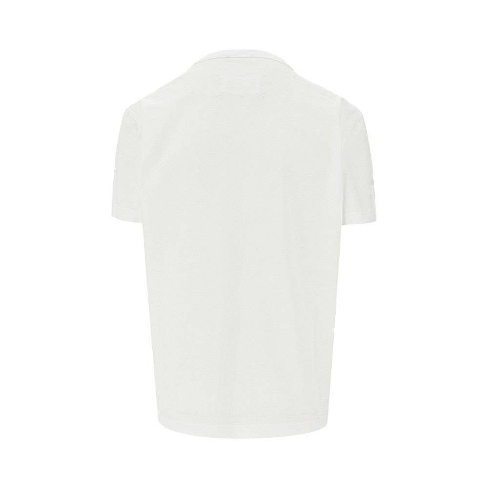 Upside down logo embroidery T-shirt