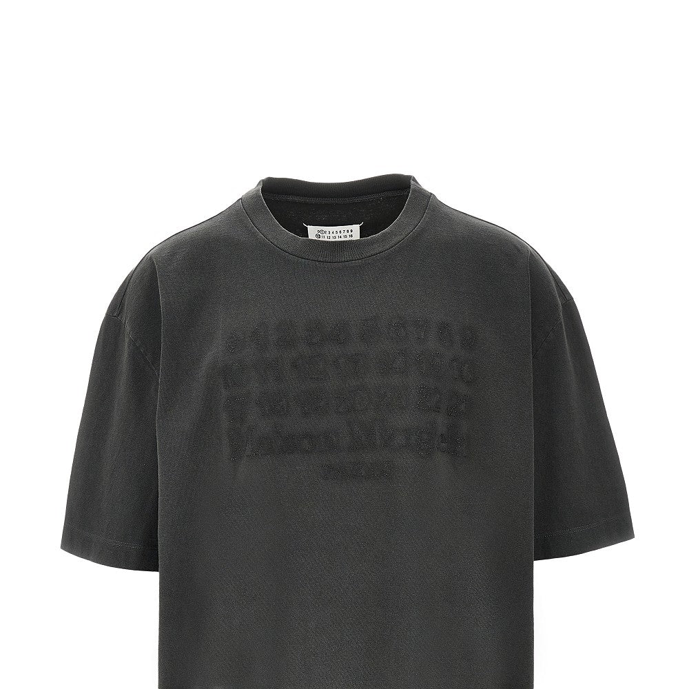 Topstitched logo oversized T-shirt