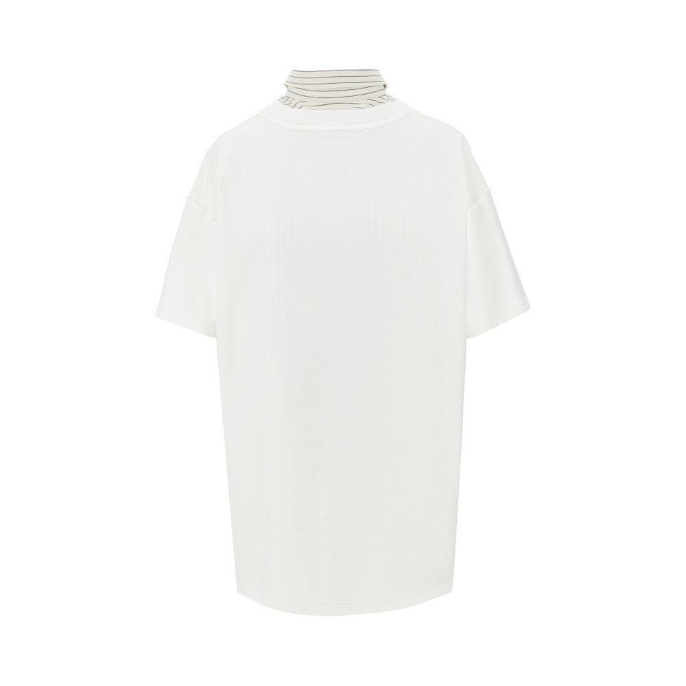 T-shirt double layer invertita