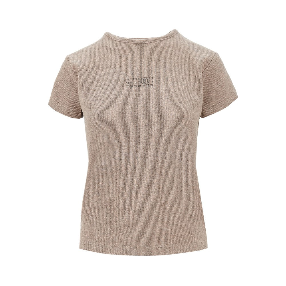 Ribbed T-shirt with Numeric Logo print