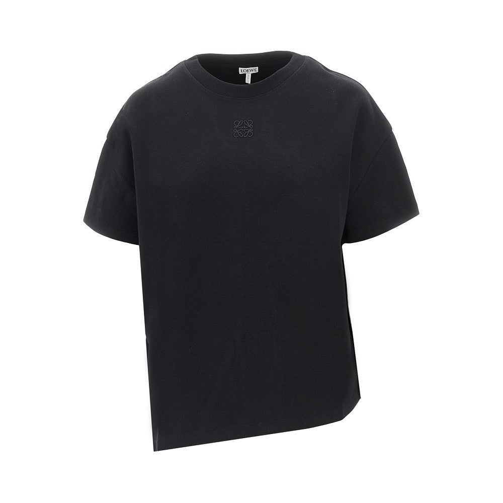 Anagram embroidery asymmetrical T-shirt