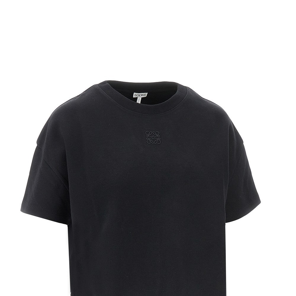 Anagram embroidery asymmetrical T-shirt