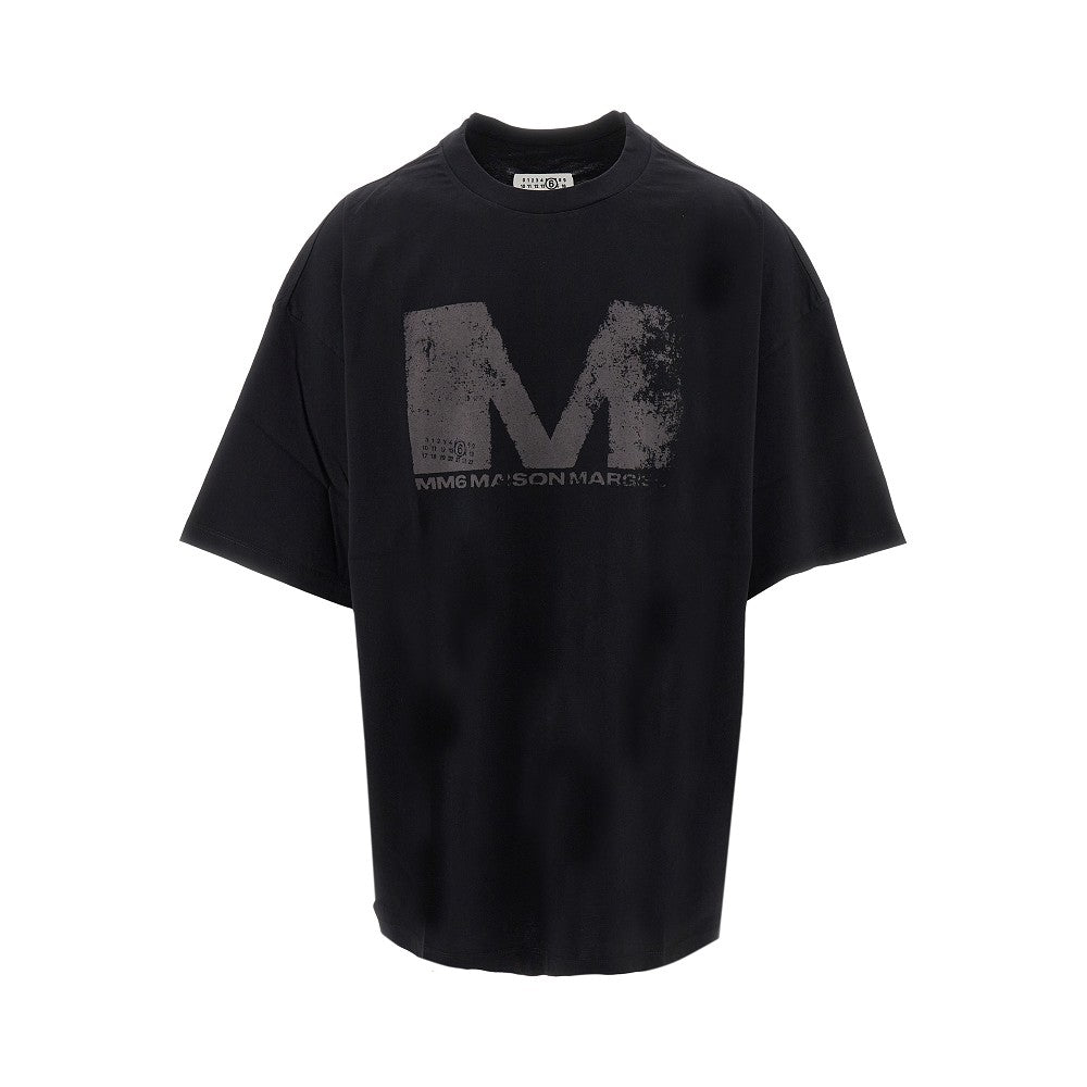 Faded logo print oversized T-shirt