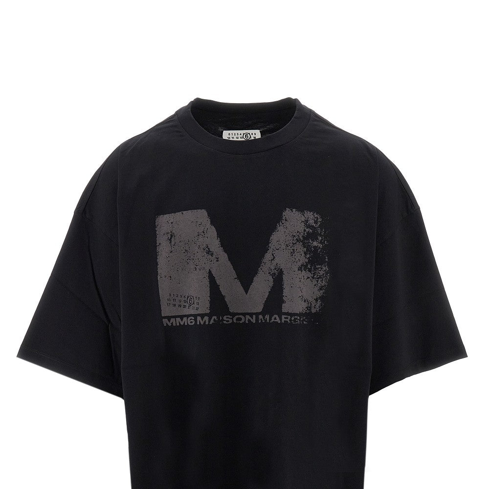 Faded logo print oversized T-shirt