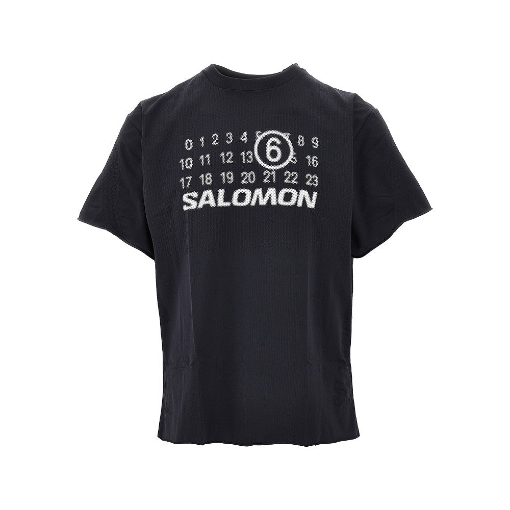 Logo print technical jersey T-shirt