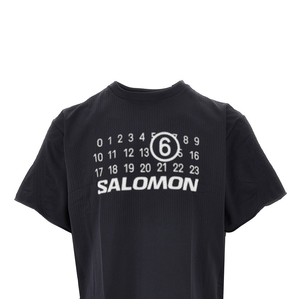 T-shirt in jersey tecnico con stampa logo