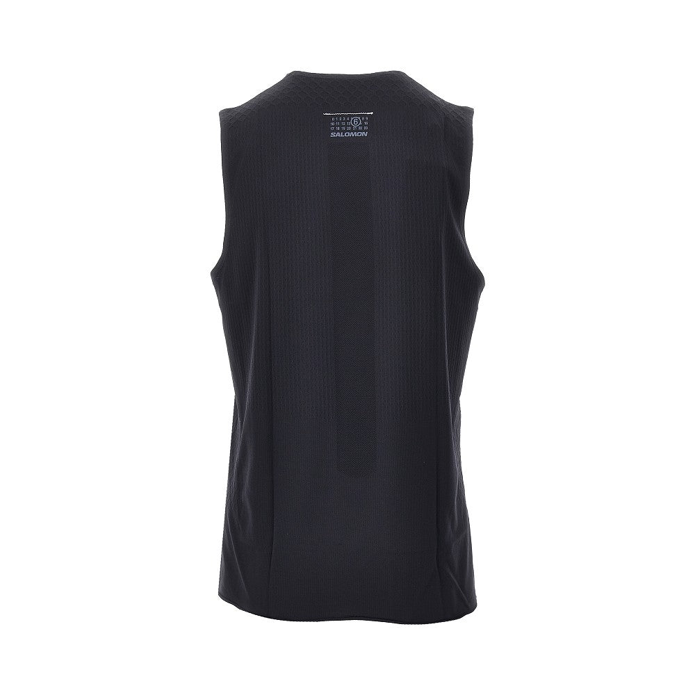 Technical jersey top with front print