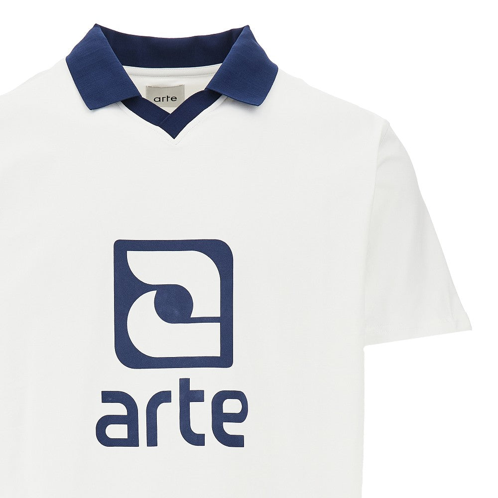 T-shirt in jersey stretch con stampa logo