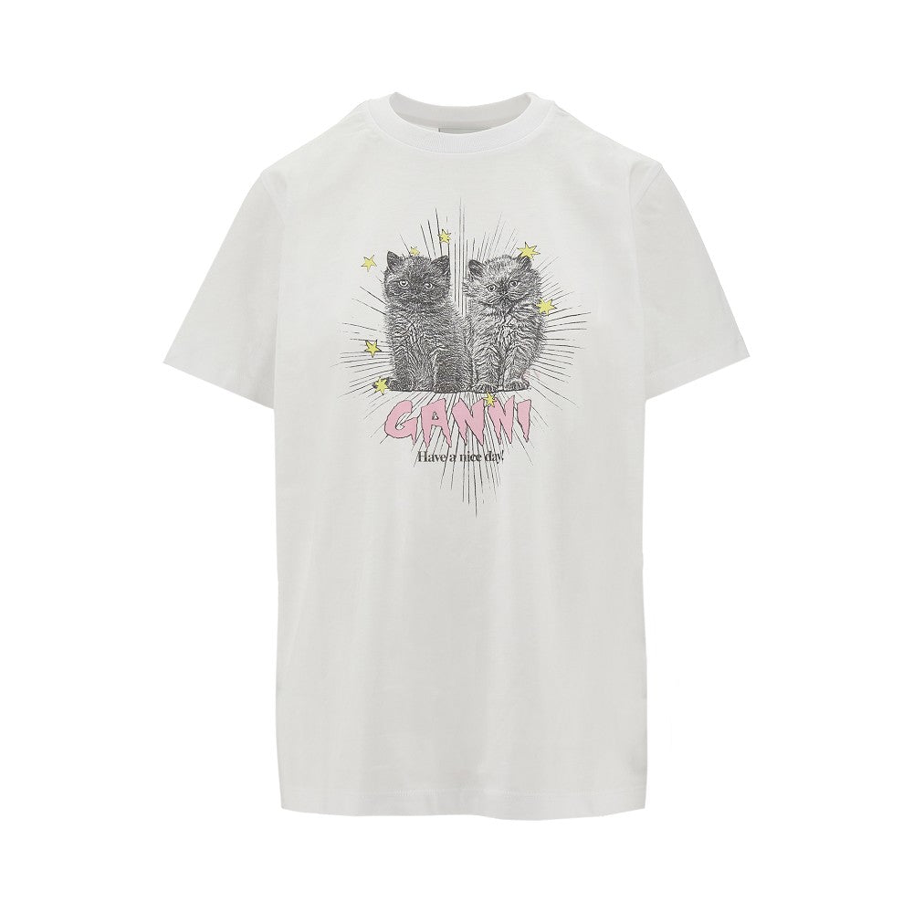 Kittens print organic cotton T-shirt