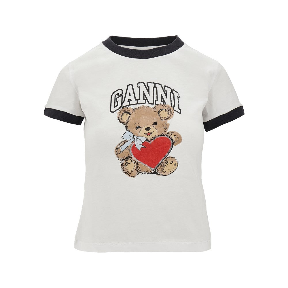 Bear print organic cotton T-shirt