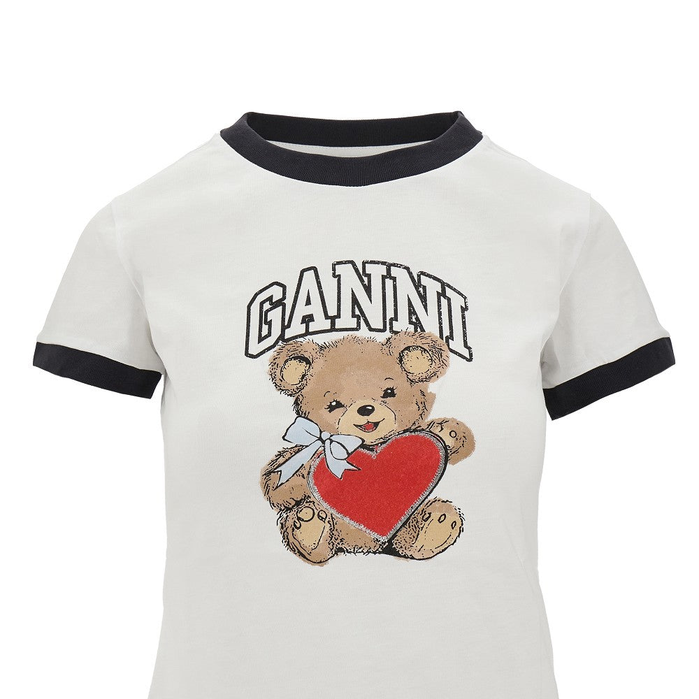 Bear print organic cotton T-shirt