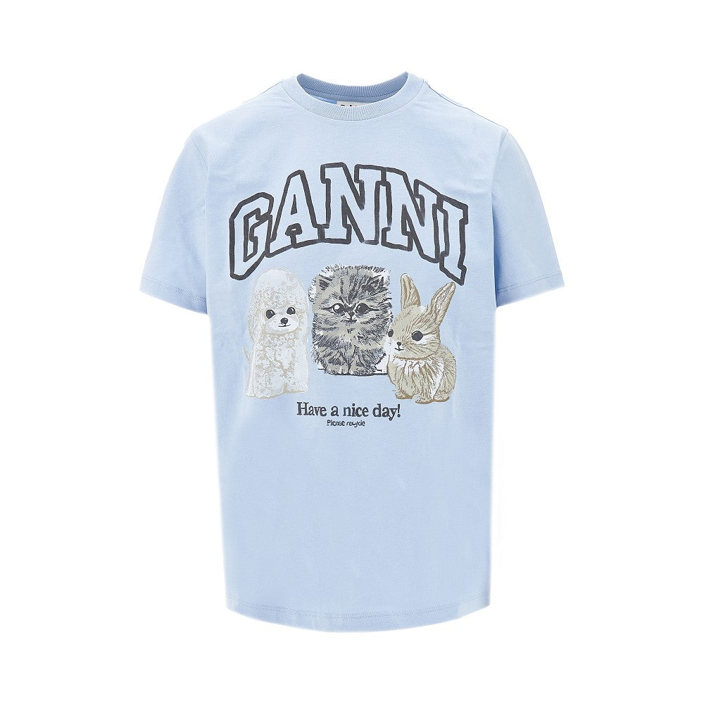 Animal print organic cotton T-shirt