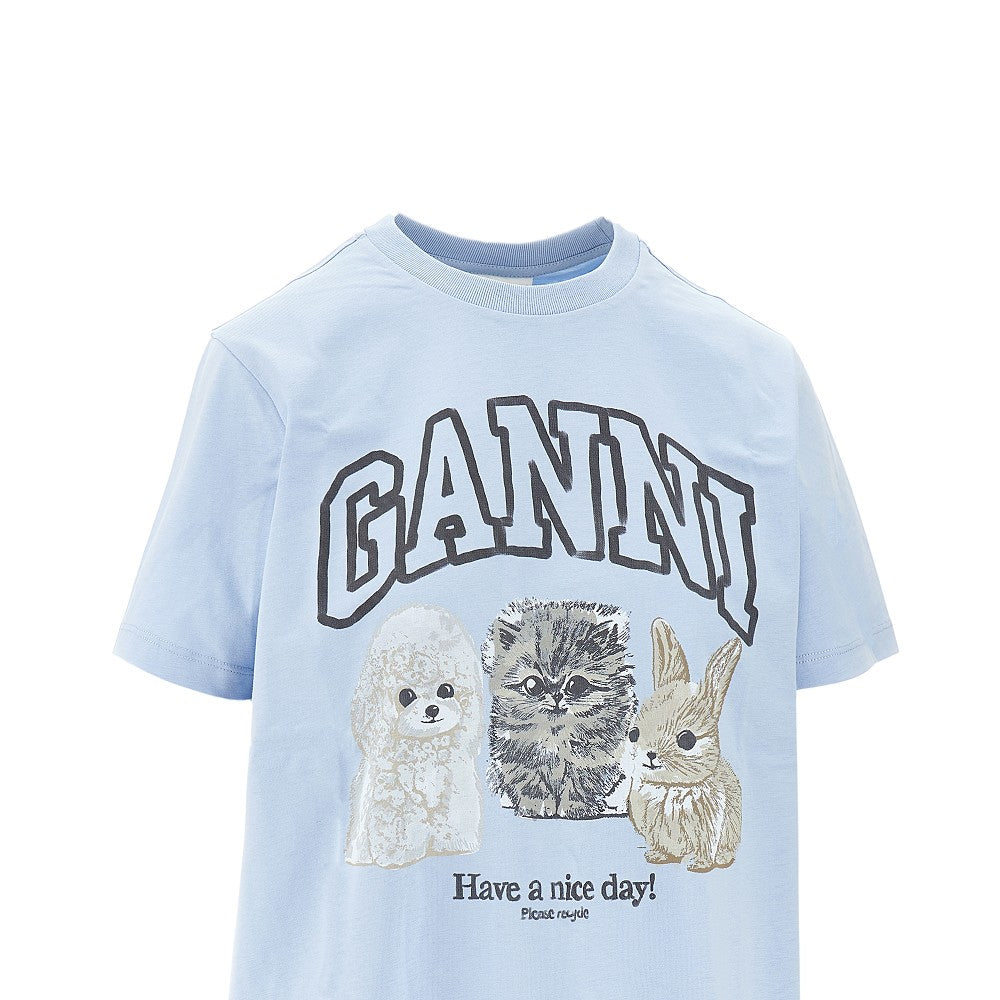 Animal print organic cotton T-shirt