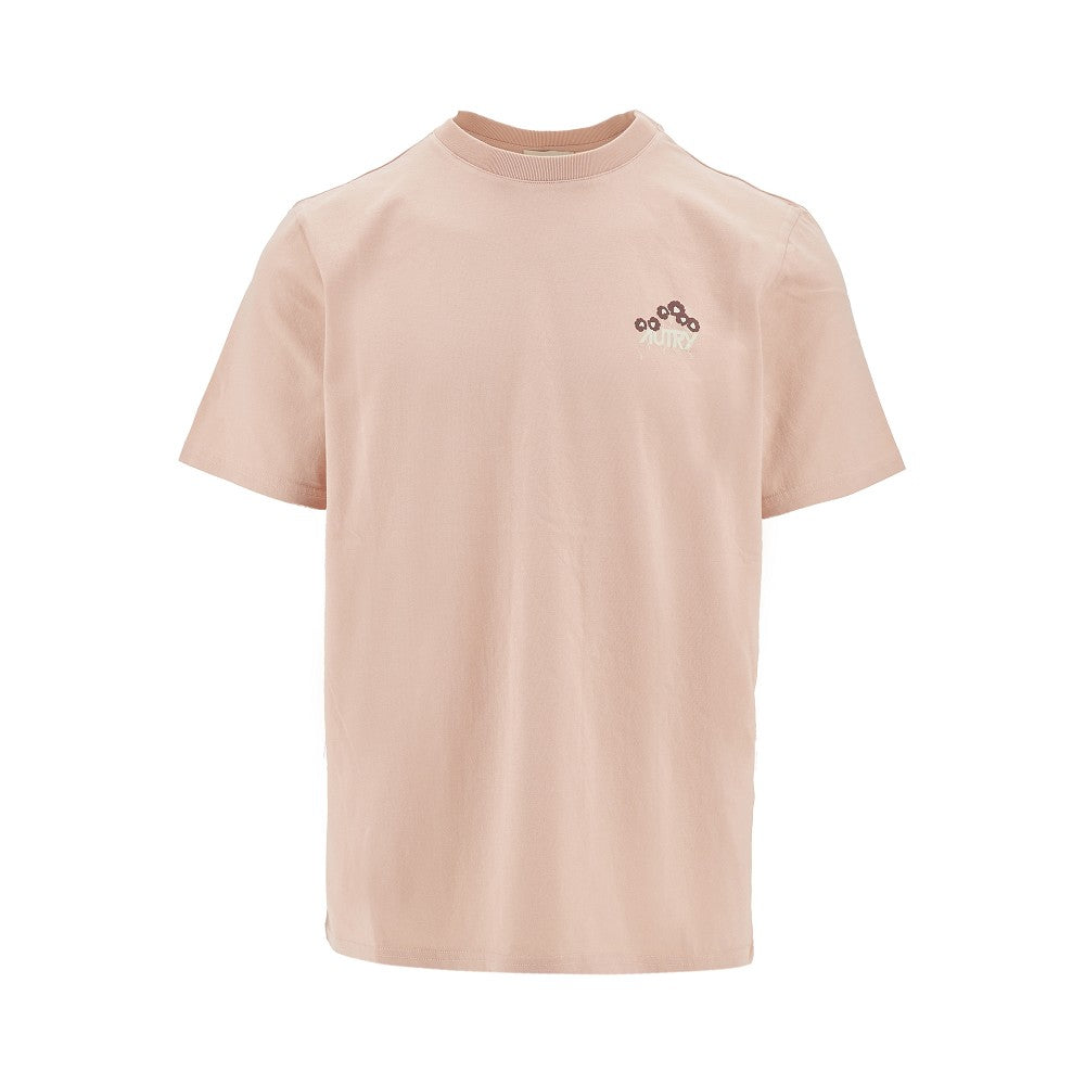 T-shirt con stampa logo floreale