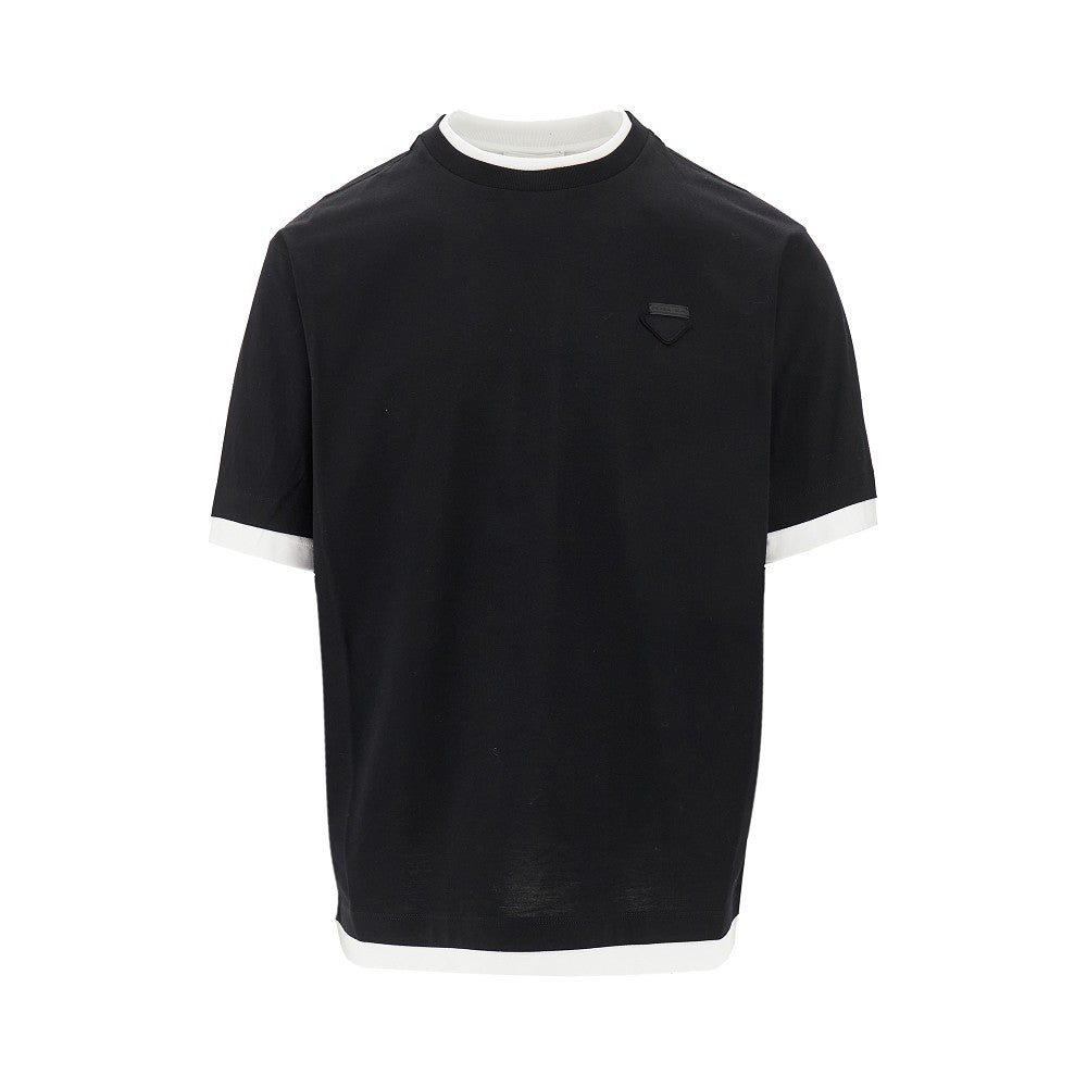 T-shirt con effetto sovrapposto