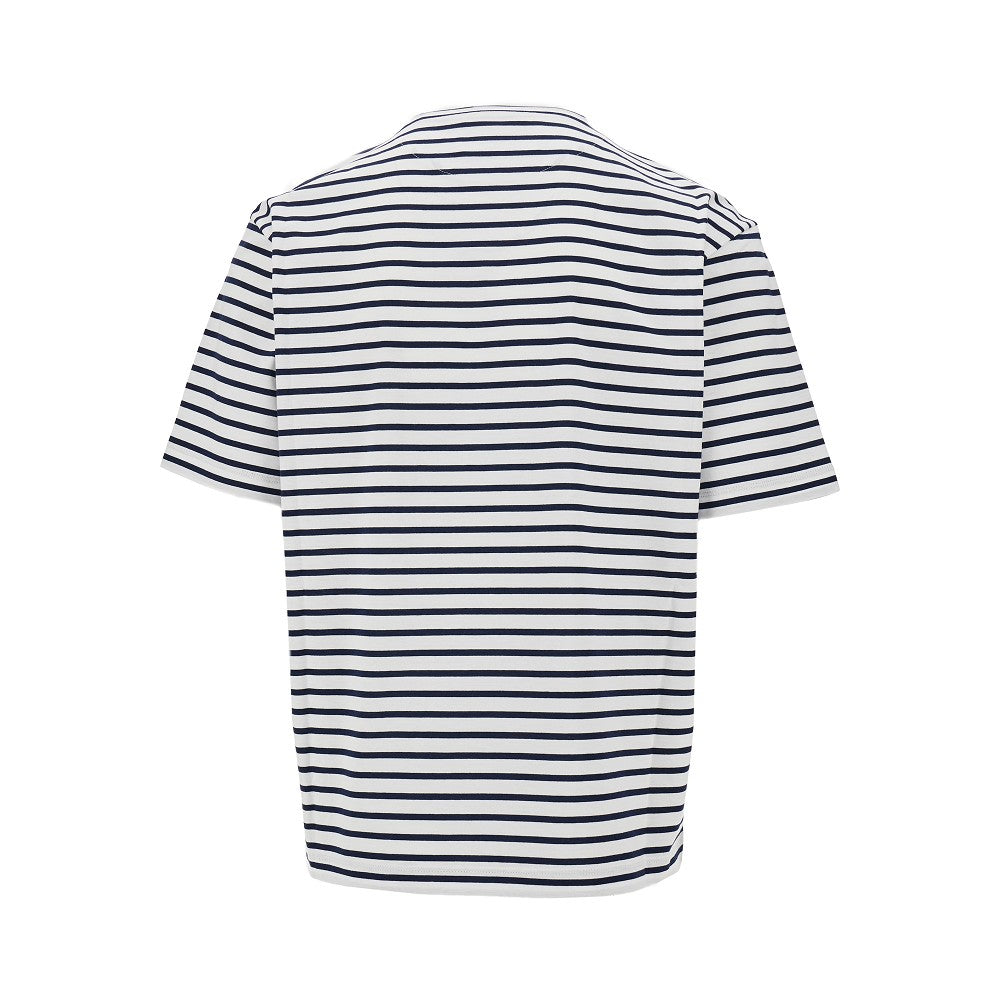 T-shirt a righe con tasca sul petto