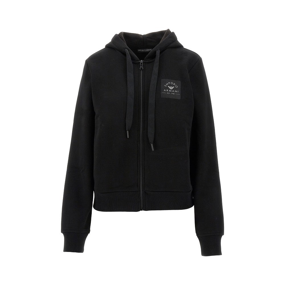 Felpa full-zip con patch logo