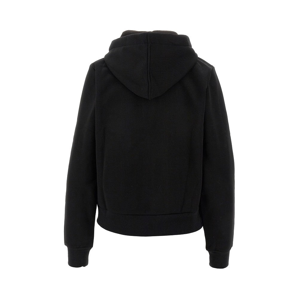Full-zip hoodie with logo patch