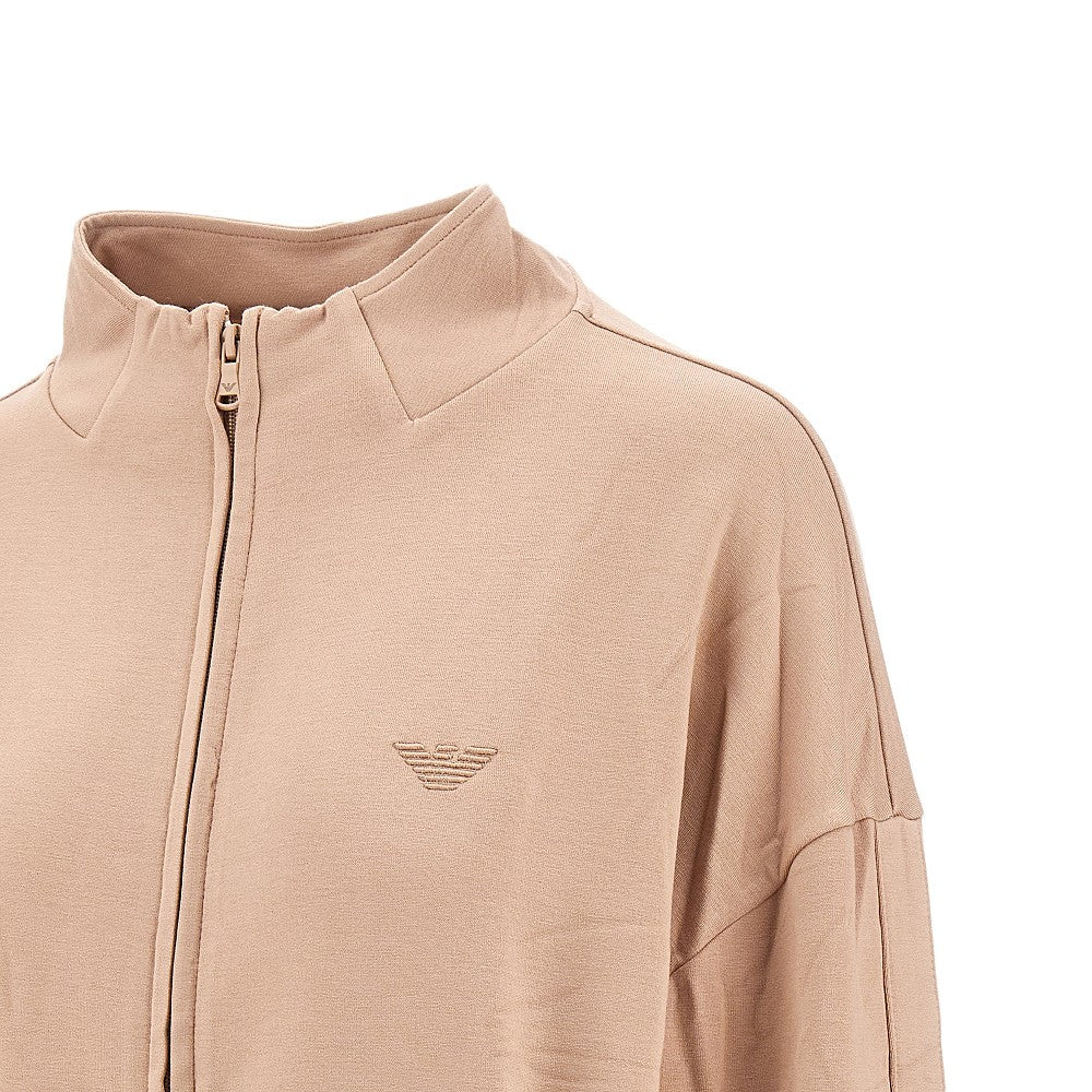 Stretch jersey full-zip sweatshirt