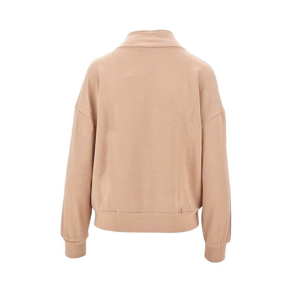 Stretch jersey full-zip sweatshirt