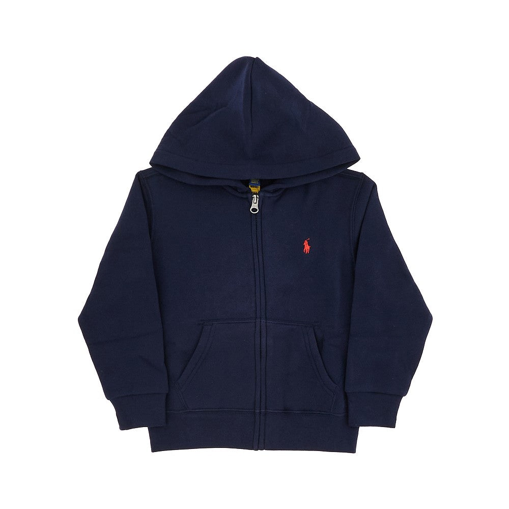 Felpa full-zip con logo ricamato