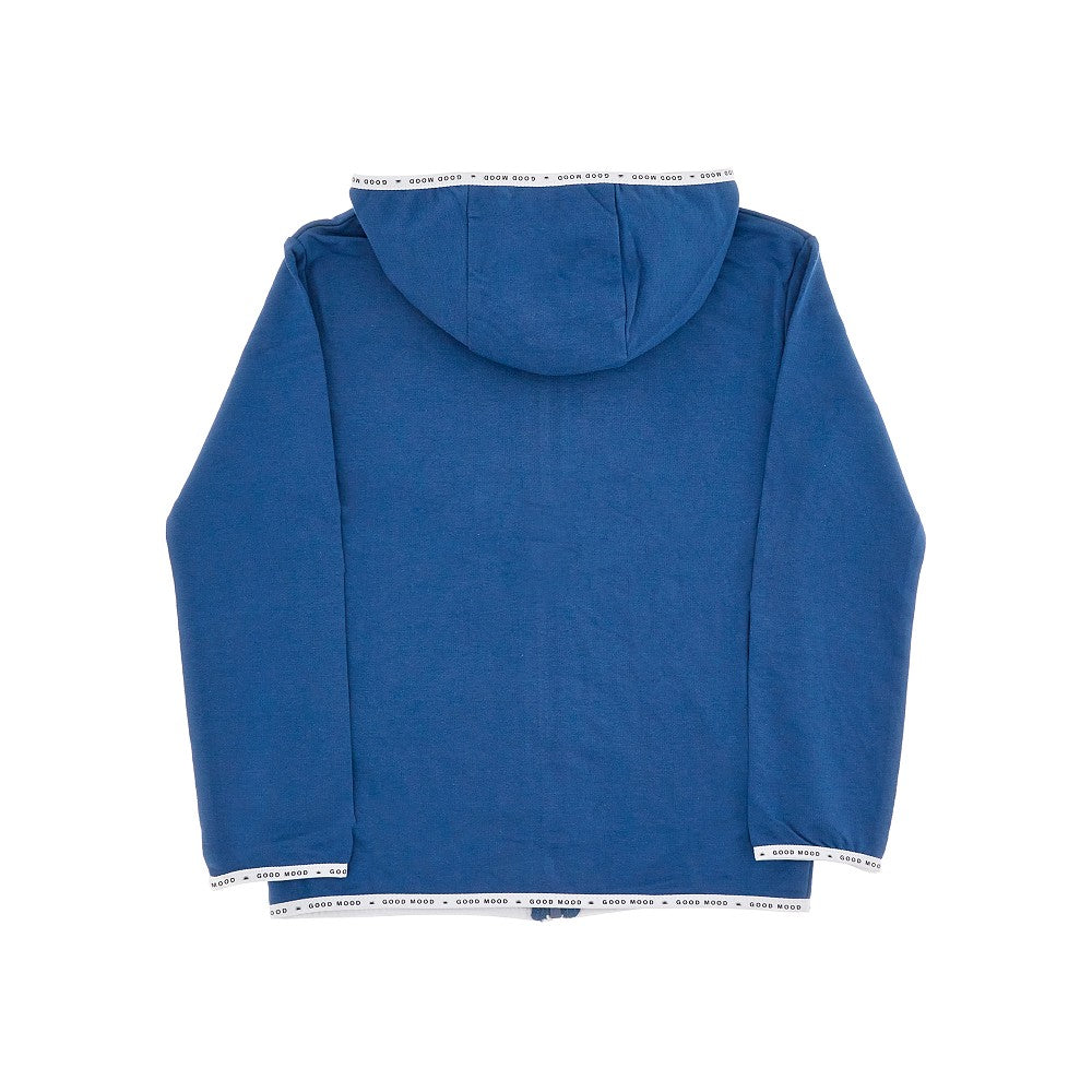 Felpa full-zip in misto cotone