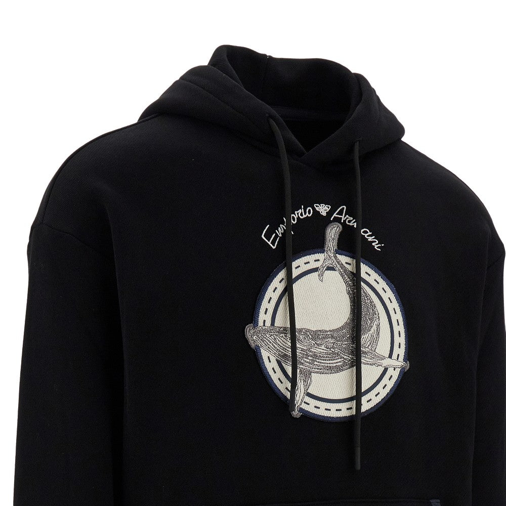 'Atlantic' patch hoodie