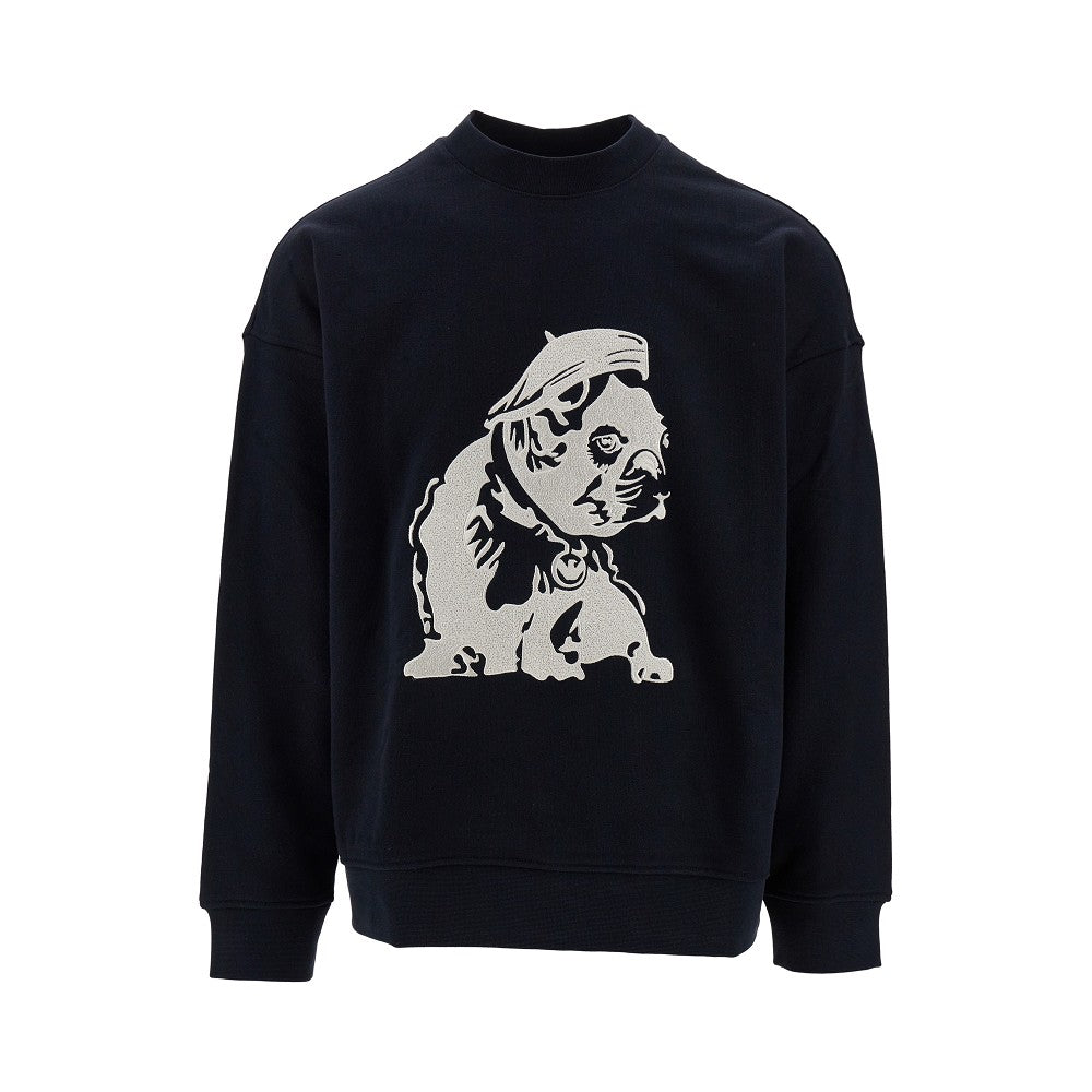 Felpa girocollo con ricamo French Bulldog